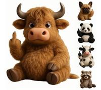 Animal en Peluche du Majeur, Rencontrez l'attitude Squad: minuscules Rebelles en Peluche avec des sass et des câlins, des Jouets de Poche Yak