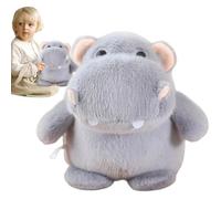 Animal en Peluche Hippopotame - Grand Jouet Souple réaliste couché | étreint Longue Queue de Trame délicate | Accent décoratif Confortable pour se détendre Chambre Bambi