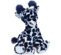 Doudou et Compagnie – Peluche girafe Lisi HO3043 30 cm Blanc/Bleu Terre Sauvage – Boîte cadeau