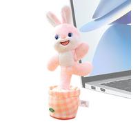 Animal en peluche - Jouet chantant interactif, lapin électrique animé dansant, marionnette à mouvement musical longue durée, réplique vocale répétitive | Adorable cadeau électronique amusant pour garç