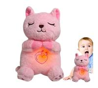 Animal en peluche | Jouet en peluche avec lumières sonores et mouvement de respiration : réglage à quatre engrenages, jouet en peluche portable, jouet animal pour