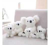 Animal en Peluche Koala, 5 Pièces Maman Hold Little Koala Bear Toy, 14/17/21/30/40 Cm Koala Anxiet Plush Toy pour Les Adultes, Koala Doll Tout Gift for Kids White