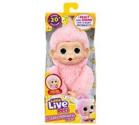 Animal en peluche Little Live Pets Mon Bébé Singe Mini Rose Rose