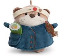 Animal en peluche Nici Loutre Jiro Sushi Chef 8 cm Multicolore