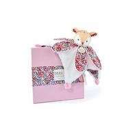 DOUDOU ET COMPAGNIE - BOH'AIME - Doudou Faon Blanc avec Pétales - Boite Cadeau - 27 Cm - Idée Cadeau de Naissance Fille et Garçon - Garantie Doudou Perdu - DC4021