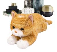 Animal En Peluche Pour Chat Lesté - Chats Tigrés Doux Et Réalistes De 45 Cm | Animaux En Peluche Mignons, Adorable Oreiller En Forme De Chat Pour , Adultes, Crèche, Maison, Lit, Canapé, Anniver