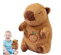 Animal en peluche qui Capibara - rythme cardiaque relaxant en abdominaux, peluche à mouvement rythmique, compagnon musical pour le sommeil | jouet doux et léger et confortable,
