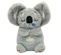 Animal en peluche respirant, copain de sommeil koala respiratoire réglable à 5 niveaux avec lumières musicales sensorielles, animal en peluche koala mignon avec oreilles mobiles, jouets et jeux en