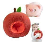 Animal en peluche rose de dessin animé, ensemble d'oreiller en forme de fruit, oreiller doux en forme de fruit, décoration de chambre et d'intérieur, jouets en peluche pour anniversaires, idée cadeau