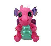Ty Peluche Beanie Boo's Spitfire Le Dragon – grands yeux lilas et paillettes – 15 cm – Multicolore