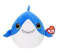 Animal en peluche TY Squish a Boos Medium Coussin Finsley le Requin 40 cm Bleu et Blanc G