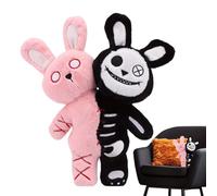 Animal en peluchede Lapin - Figure de pelucheeffrayante de 11 Pouces, de Lapin à Double tête, étrange créature Gothique, Collection décorative hantée | avec des fêtes à thème d'horreur