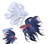 Animal en résine - Betta Fish Silicone, panneau mural | Outil de moulage époxy réutilisable, décoration d'aquarium pour projets de résine créatifs
