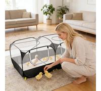 Animal Enclosure - Large 175cm Outdoor Kitten & Bunny Playpen With Detachable Base, UV Sun Protection, Scratch-Resistant Polyester/PVC Pet Fence For Cats, Rabbits, Small Animals | Portable Ground-Lawn