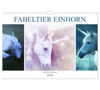 Animal fabuleux Licorne, Version française (Calendrier mural 2026 DIN A4 portrait), Calendrier CALVENDO mensuel