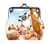 Animal Farm Selfie Coin Purse Wallet Bag Change Pouch Gifts for Women Kids Girls Key Holder