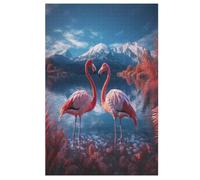 Animal Flamant Rose - Puzzle en Bois Adulte - Puzzle 1000 P - (Challenge Puzzles) - Adultes Et Enfants À Partir De 12 Ans - Puzzle De Qualité Supérieure -