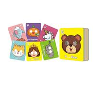 Animal Flashcard, Alphabet Cards, Durable Laminated Waterproof Scratchproof Finish, Compact Storage Pouch Colorful Illustrations, Learning Toys for Home Preschool Classroom