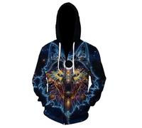 Animal Forest Howling Wolf Zip Hoodie Femmes/Hommes Animal Wolf Sweats à Capuche imprimés en 3D Pullover Cool Hooded Sweatshirt Vêtements d’extérieur