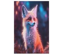 Animal Fox 1000 Pièces Puzzle en Bois pour Adultes Enfants, Puzzles Impossible, Jeu D'adresse pour Toute La Famille, 78×53cm