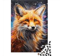 Animal Fox Puzzles 1000 Pieces Cadeau Unique Jeu Éducatif Challenge Toy À De Qualité Supérieure Peinture Art pour Adultes Et Enfants À Partir De 14 Ans 1000pcs (38x26cm)