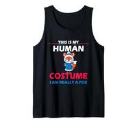 Animal Fun Renard Humour This is My Human Costume Halloween Renard Débardeur