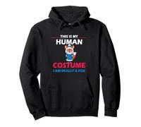 Animal Fun Renard Humour This is My Human Costume Halloween Renard Sweat à Capuche