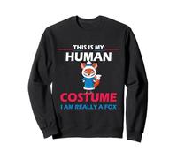 Animal Fun Renard Humour This is My Human Costume Halloween Renard Sweatshirt