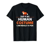 Animal Fun Renard Humour This is My Human Costume Halloween Renard T-Shirt