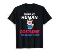 Animal Fun Renard Humour This is My Human Costume Halloween Renard T-Shirt