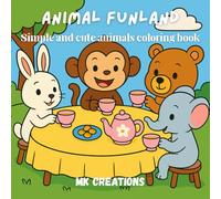 Animal Funland: Simple and cute animals coloring book