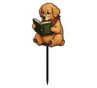 Animal Garden Stake | Animal Reading Figurines Decorative Stakes