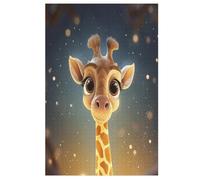 Animal Girafe Puzzles 1000 Pièces Adultes, Puzzle en Bois Jeux D'adresse pour Toute La Famille,Jeu De Team Building （78×53cm）