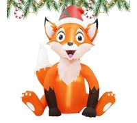 Animal Gonflable pour Noël avec Chapeau du Père Noël - Grandes Fournitures De Fête avec Lumières LED - Décorations de Gonflables,pour Nouvel an Bureaux Appartement Jardin Terrasse