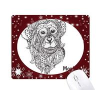 animal grande bouche photo monkey tapis de souris en hiver flocon de neige