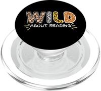 Animal Graphic Wild About Reading Books Teacher PopSockets PopGrip pour MagSafe