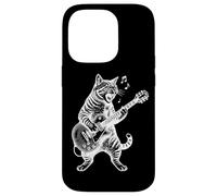 Animal Guitare Chat Musique Art Coque pour iPhone 14 Pro