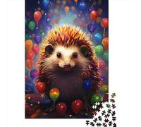 Animal Hedgehog Puzzles 1000 Pieces Cadeau Unique Jeu Éducatif Défi Jouet À De Qualité Supérieure Peinture Art pour Adultes Et Enfants À Partir De 14 Ans 1000pcs (75x50cm)