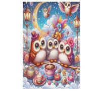 Animal Hibou Puzzles Adultes 1000 Pièces Puzzle en Bois, Jouet De Puzzle De Défi De Cerveau pour des Enfants, Puzzles D’Intelligence （78×53cm）