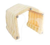 Animal Hide Tunnel, Plush Cozy House with Acrylic Door, Space-Saving Habitat Resting, Ideal for Hedgehog, Chinchilla, Hamster, Playing, Sleeping 7.87x7.87x8.07 inch