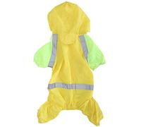 Animal imperméable imperméable brouillon réfléchissant Un Manteau de Chien léger pour la Marche extérieure (Jaune)