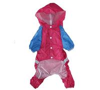 Animal imperméable imperméable brouillon réfléchissant Un Manteau de Chien léger pour la Marche extérieure (Rose)