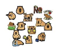 Animal Iron On Patches Brodés, Appliques Broderie Forme Capybara Décoratives, 14 Pièces Appliques Vestimentaires Pour Amoureux Des Animaux Enseignants Parents Designers Mode Sacs À Dos Jeans