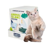 Animal Island Aliment Complet Humide pour Chats Adultes Effilochés de Filets de Poisson Blanc Cabillaud en Bouillon Savoureux Poulet Tapioca Sachets, 12 x 85g