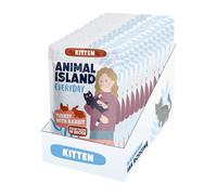 Animal Island Aliment Humide pour Chatons Filets Effilochés en Bouillon Dinde avec Lapin Complet Sachet sans Céréales, 12 x 85g