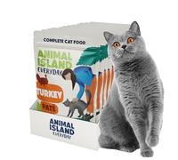Animal Island Everyday Aliment Complet Humide pour Chat Adulte Pâté Crémeux à la Dinde Bouillon de Volaille et Poulet sans Céréales en Sachet, 12 x 85g