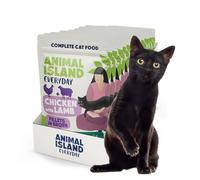 Animal Island Everyday Nourriture Humide pour Chat Adulte Filets de Poulet à l'Agneau, Recette sans Céréales Sachets Mélange de Saveurs Ensemble de Aliments Complet pour Toutes Les Races, 12 x 85g