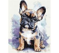 Animal Kit Tufting Complet Bouledogue Aquarelle Kits De Tapis À Crochet Pour Adultes Débutants Kit De Fabrication De Paillasson Artisanal Diy Tapisserie Cadeau Décorations Pour La Maiso 21x29in