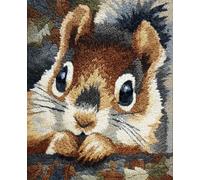 Animal Kit Tufting Completécureuil De Dessin Animé Kits De Tapis À Crochet Pour Adultes Débutants Kit De Fabrication De Paillasson Artisanal Diy Tapisserie Cadeau Décorations Pour La Ma 21x29in