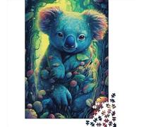 Animal Koala Puzzle 1000 Pieces Cadeau Unique Jeu Éducatif Défi Jouet À De Qualité Supérieure Peinture Art pour Adultes Et Enfants À Partir De 12 Ans 1000pcs (38x26cm)